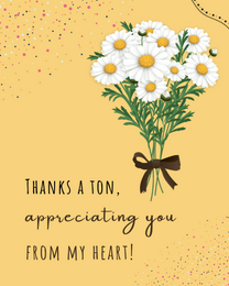 Thanks A Ton virtual Employee Appreciation eCard greeting