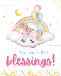 Little Blessings online Baby Shower Card