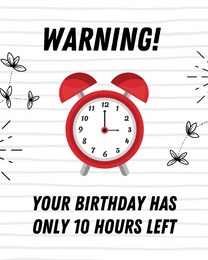 Warning online Funny Birthday Card | Virtual Funny Birthday Ecard