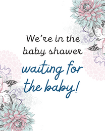 Eagerly Waiting online Baby Shower Card