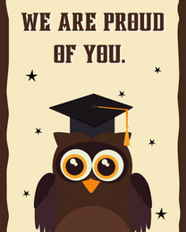 Proud Of You online Graduation Card
