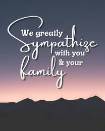 With Family online Sympathy Card | Virtual Sympathy Ecard