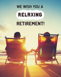Relaxing Time virtual Retirement eCard greeting