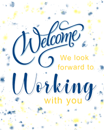 Working With You virtual Welcome To The Team eCard greeting