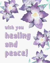 Healing And Peace online Sympathy Card | Virtual Sympathy Ecard