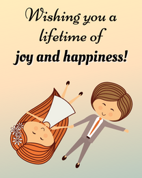 Joy And Happiness virtual Wedding eCard greeting