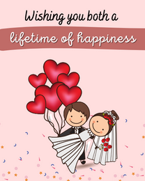 Lifetime Of Happiness online Wedding Card