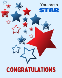 A Star online Congratulations Card | Virtual Congratulations Ecard