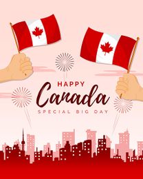 Canada Day online Holidays Card