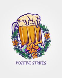 Positive Stripes online Cheers Card | Virtual Cheers Ecard