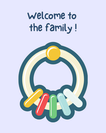 Welcome To Family online Baby Shower Card | Virtual Baby Shower Ecard