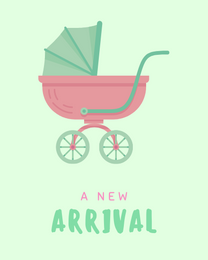 New Arrival online Baby Shower Card | Virtual Baby Shower Ecard