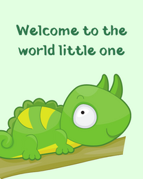 Welcome To World  virtual Baby Shower eCard greeting