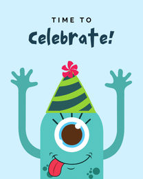 Time To Celebrate virtual Work Anniversary eCard greeting