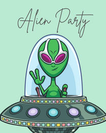 Alien Craze virtual Group Party eCard greeting