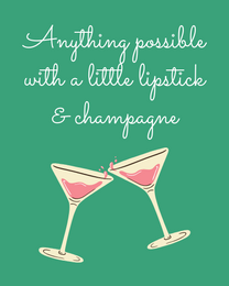 Champagne online Group Party Card | Virtual Group Party Ecard