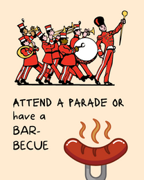 Attend A Parade virtual Canada Day eCard greeting
