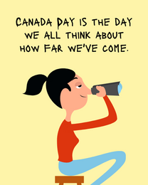 How Far online Canada Day Card