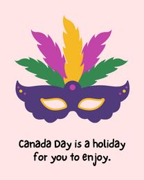 Holiday To Enjoy virtual Canada Day eCard greeting