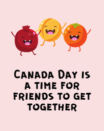 Get Together online Canada Day Card