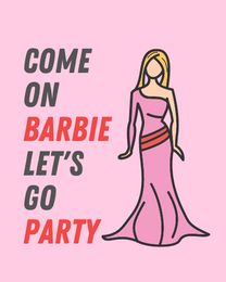 Lets Go  online Group Party Card | Virtual Group Party Ecard