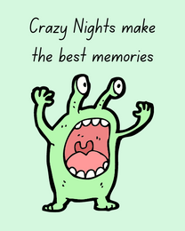 Crazy Nights virtual Group Party eCard greeting
