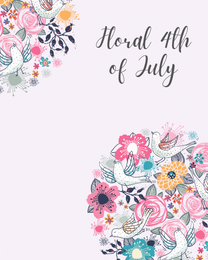 Floral Wish virtual 4 July eCard greeting
