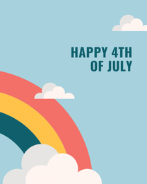 Happy Rainbow virtual 4 July eCard greeting