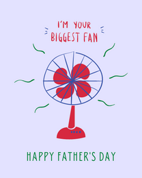 Biggest Fan online Father Day Card