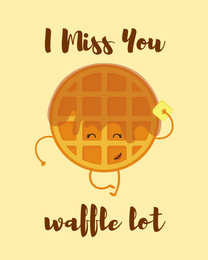 Waffle Lot online Miss You Card