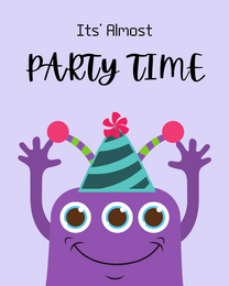 Almost Time online Group Party Card | Virtual Group Party Ecard
