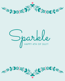 Sparkly Event virtual 4 July eCard greeting