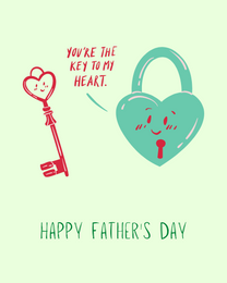 Key To My Heart online Father Day Card | Virtual Father Day Ecard