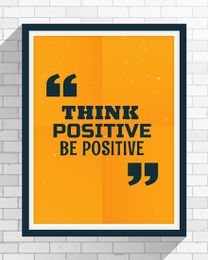 Be Posiive virtual Motivation & Inspiration eCard greeting