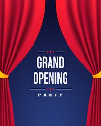 Grand Opening  online Group Party Card | Virtual Group Party Ecard
