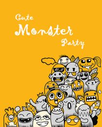 Monster Craze virtual Group Party eCard greeting