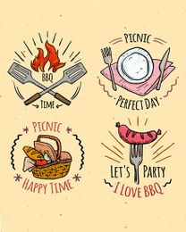 Picnic Time online Group Party Card | Virtual Group Party Ecard