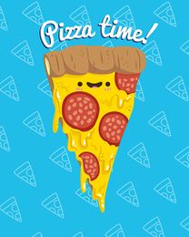Pizza Time online Group Party Card | Virtual Group Party Ecard