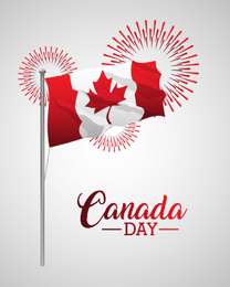 Red Flag online Canada Day Card
