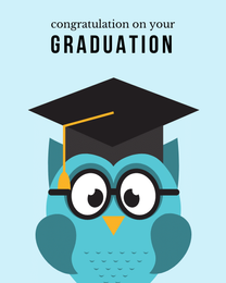 Congratulation Owl online Graduation Card