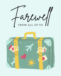 Good Trip virtual Farewell eCard greeting
