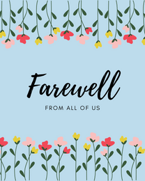 Tiny Flowers virtual Farewell eCard greeting