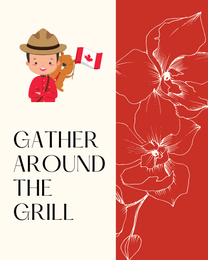 Gather Around The Grill online Canada Day Card | Virtual Canada Day Ecard