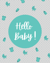 Hello Pretty online Baby Shower Card | Virtual Baby Shower Ecard