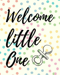 Little One virtual Baby Shower eCard greeting