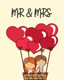 Mr & Mrs virtual Wedding eCard greeting