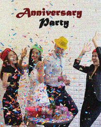 Office Party online Work Anniversary Card | Virtual Work Anniversary Ecard