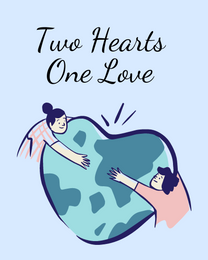 Two Hearts online Wedding Card | Virtual Wedding Ecard