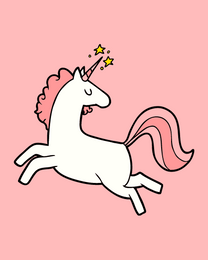 Unicorn online Any Occasion Card
