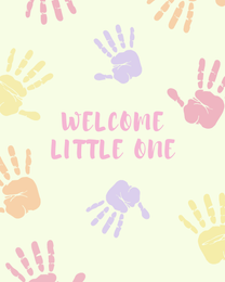 Welcome Little One online Baby Shower Card | Virtual Baby Shower Ecard